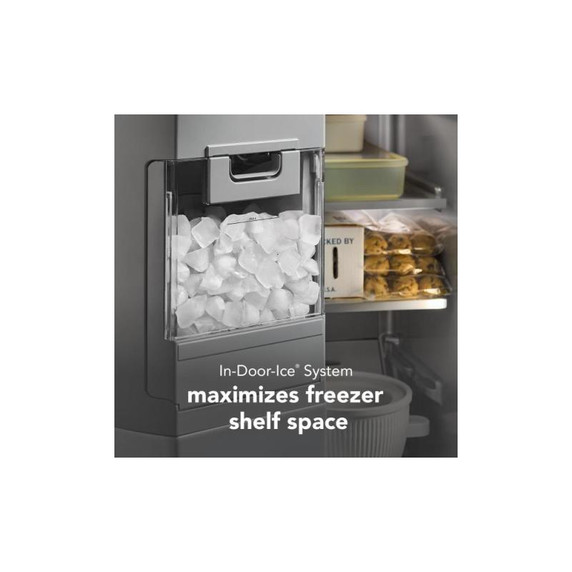 Kitchenaid® 28.7 Cu. Ft. Side-by-Side Refrigerator with Exterior Ice and Water Dispenser in PrintShield™ Finish KRSF536RPS