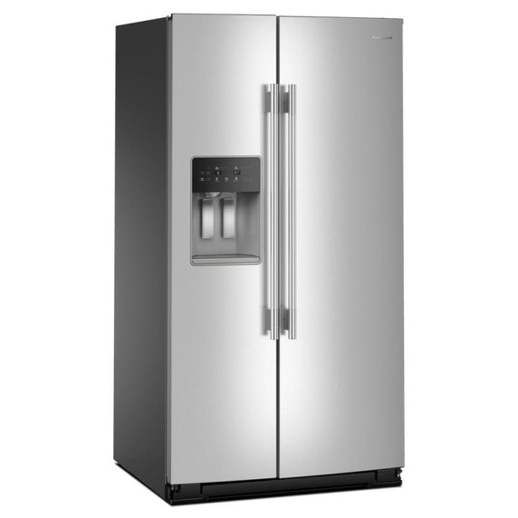 Kitchenaid® 28.7 Cu. Ft. Side-by-Side Refrigerator with Exterior Ice and Water Dispenser in PrintShield™ Finish KRSF536RPS