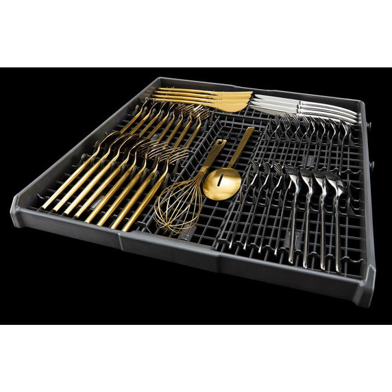 Jennair® Pocket Handle 24" Built-In Dishwasher with Precise Fit 3rd Rack for Cutlery with Plasma Coating, 39 dBA JDTS3924SP