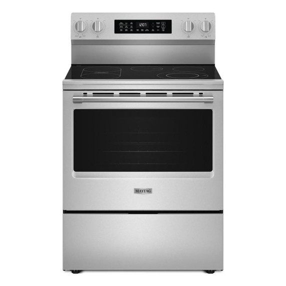 Maytag® 30-Inch Wide Freestanding Electric Range with Grill Mode and No Preheat Air Fry - 5.3 Cu. Ft. YMFES7030SZ