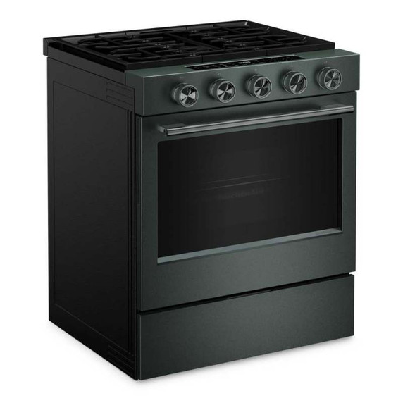 Kitchenaid® 5.0 Cu. Ft. Smart Slide-in Gas Range with Convection Cooking Modes and 2-in-1 Burner KSGS530SJP