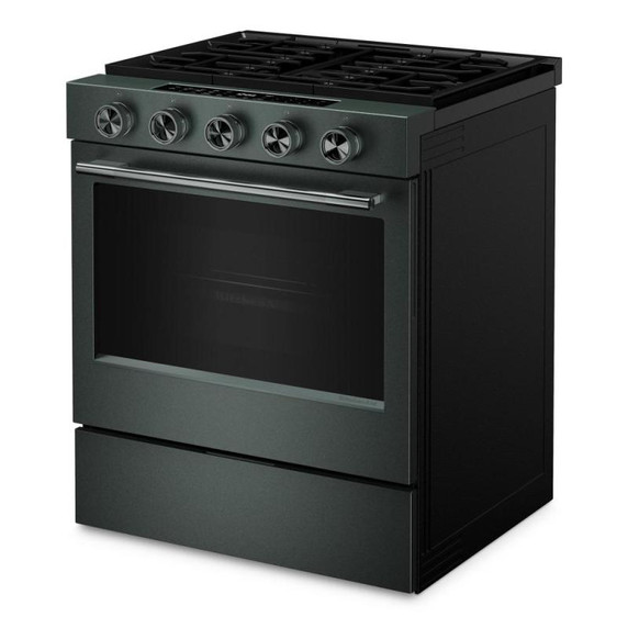 Kitchenaid® 5.0 Cu. Ft. Smart Slide-in Gas Range with Convection Cooking Modes and 2-in-1 Burner KSGS530SJP
