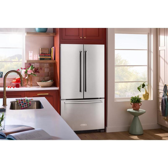 OPEN BOX Kitchenaid® 20 cu. ft. 36-Inch Width Counter-Depth French Door Refrigerator with Interior Dispense KRFC136RPS*