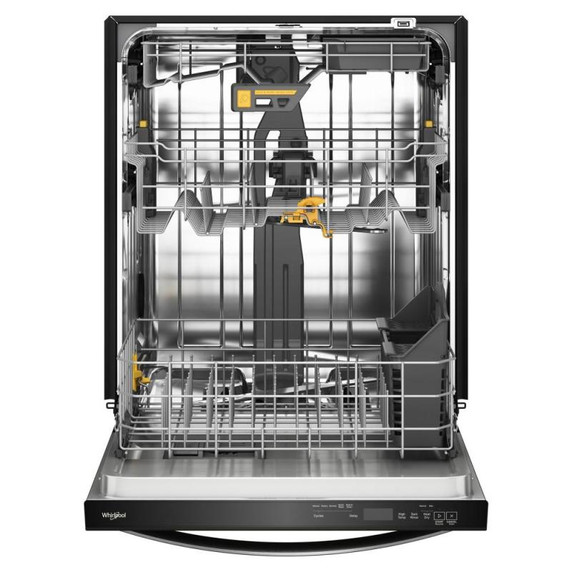 Whirlpool® 24-Inch Dishwasher with Total Coverage Wash Action and Auto Open Air Dry in Fingerprint Resistant Black Stainless WDTS8024SV