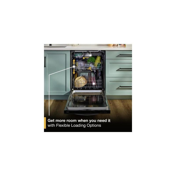 Whirlpool® 24-Inch Dishwasher with Total Coverage Wash Action and Auto Open Air Dry in Fingerprint Resistant Black Stainless WDTS8024SV