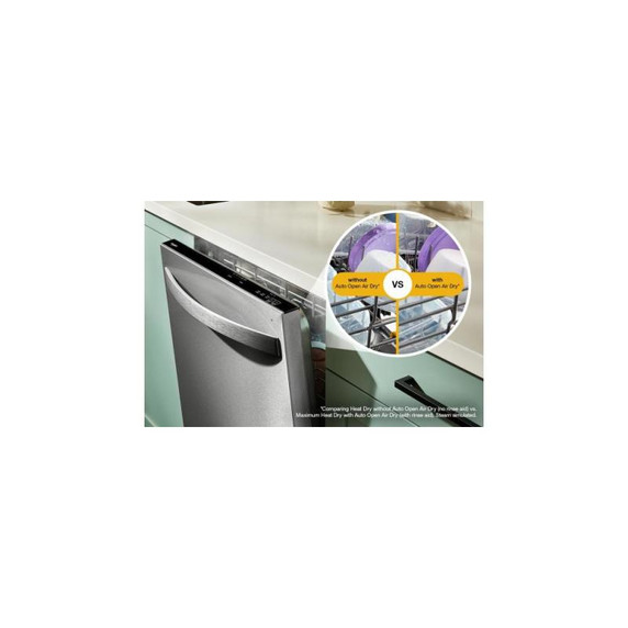 Whirlpool® 24-Inch Dishwasher with Total Coverage Wash Action and Auto Open Air Dry in Fingerprint Resistant Stainless Steel WDTS8024SZ
