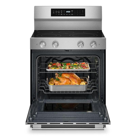 Kitchenaid® 5.3 Cu. Ft. Freestanding Electric Range with Convection Cooking Modes YKFES530SPS