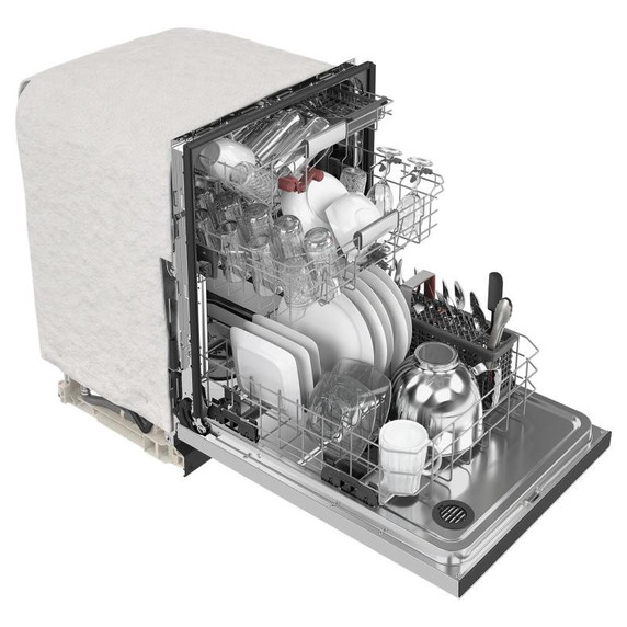 OPEN BOX Kitchenaid® 44 dBA Dishwasher in PrintShield™ Finish with 360° Max Jets™ Third Rack KDFM404KPS