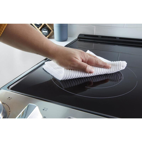OPEN BOX 4.8 Cu. Ft. Whirlpool® Electric Range with Frozen Bake™ Technology YWEE515S0LS