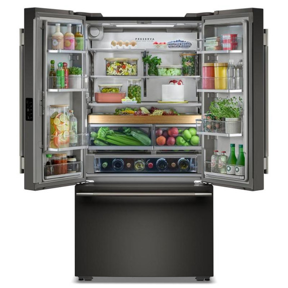 Kitchenaid® 24 cu. ft. 36-Inch Width Counter-Depth French Door Refrigerator with Interior Dispense KRFC236SBE