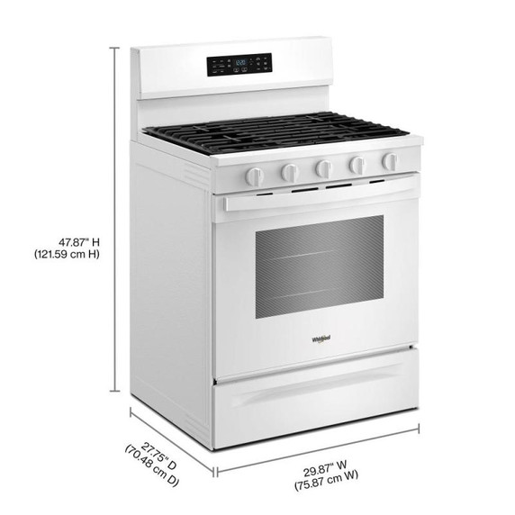 Whirlpool® 30-inch Gas Range with Air Cooking Technology WFGS5730SW