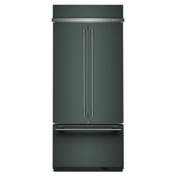 Kitchenaid® 20.8 Cu. Ft. 36" Built-In French Door Bottom Mount Refrigerator with Platinum Interior KBFN536SJP