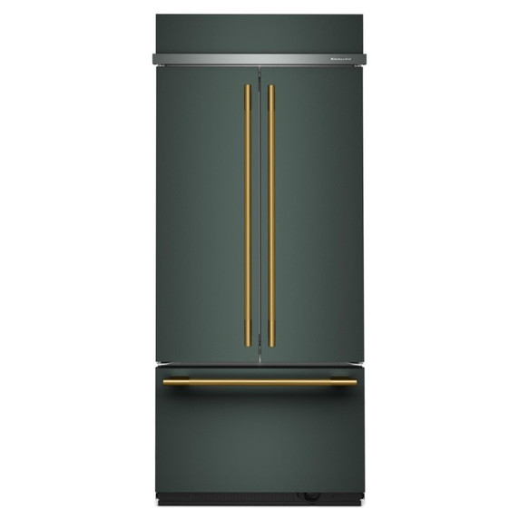 Kitchenaid® 20.8 Cu. Ft. 36" Built-In French Door Bottom Mount Refrigerator with Platinum Interior KBFN536SJP