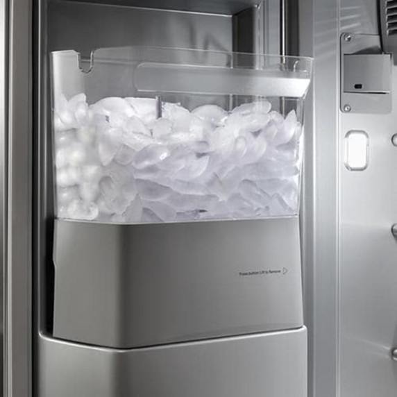 Kitchenaid® 20.8 Cu. Ft. 36" Built-In Side-by-Side Refrigerator features Exterior Water and Ice Dispenser with Measured Fill KBSD736SPS