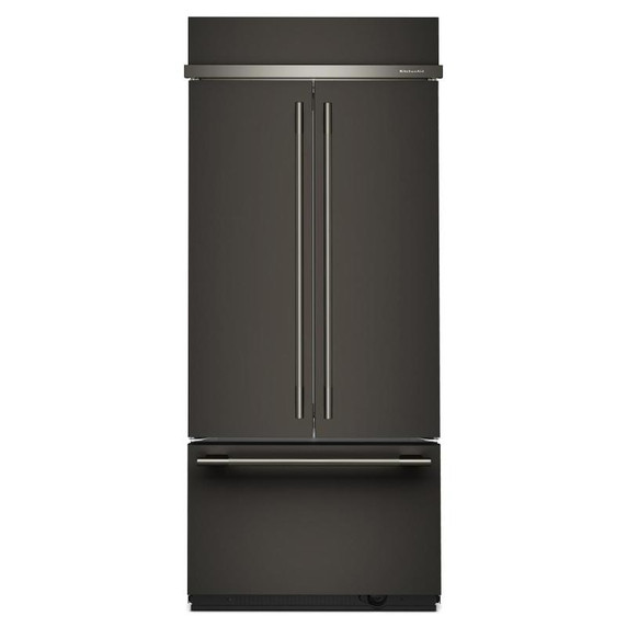 Kitchenaid® 20.8 Cu. Ft. 36" Built-In French Door Bottom Mount Refrigerator with Platinum Interior KBFN536SBE Kitchenaid® 20.8 Cu. Ft. 36" Built-In French Door Bottom Mount Refrigerator with Platinum Interior KBFN536SBE