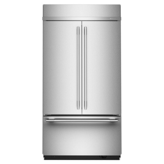 Kitchenaid® 24.2 Cu. Ft. 42"" Built-In French Door Bottom Mount Refrigerator with Platinum Interior KBFN542SPS