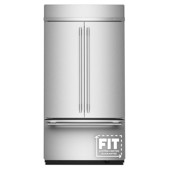 Kitchenaid® 24.2 Cu. Ft. 42"" Built-In French Door Bottom Mount Refrigerator with Platinum Interior KBFN542SPS