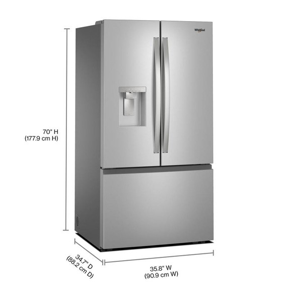 OPENBOX of Whirlpool® 36-Inch French Door Refrigerator with In-Door Water and Ice Maker - 30 cu. ft. WRFF3536SZ