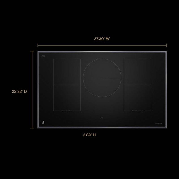 Jennair® 36" Lustre Smart Induction Cooktop with Temperature-Controlled Cooking JICT736SS