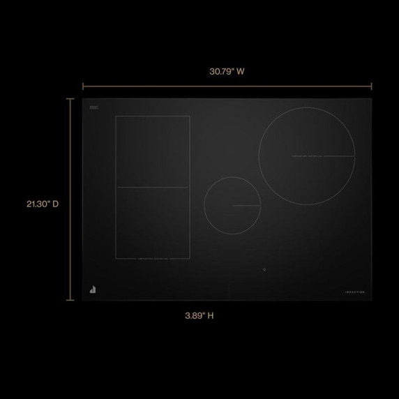 Jennair® 30" Oblivion Smart Induction Cooktop with Temperature-Controlled Cooking JICT730SB