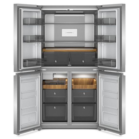 OPENBOX of Kitchenaid® 19.4 cu. ft. 36-inch wide Counter-Depth 4-Door Refrigerator with PrintShield™ Finish KRQC506MPS