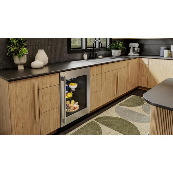 Kitchenaid® 24"" Undercounter Refrigerator with Glass Door KURR324SSB