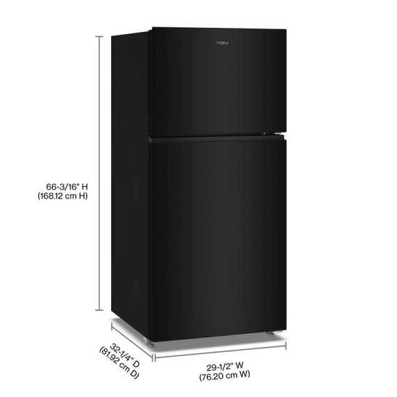 Whirlpool® 30-inch Wide Top Freezer Refrigerator with Total Coverage Cooling - 19 Cu. Ft. WRTX5419SB