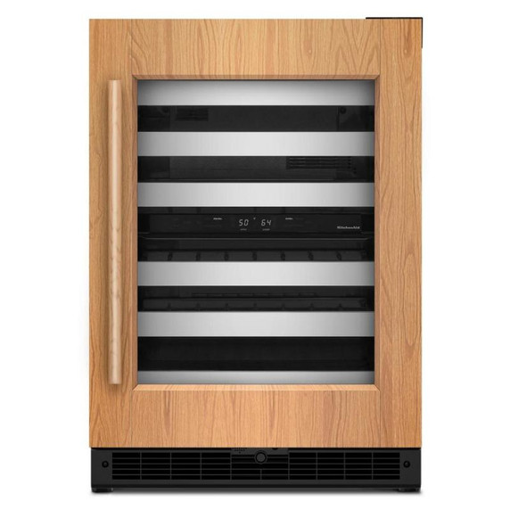 Kitchenaid® 24" Undercounter Wine Cellar with Full-Extension Wood-Front Racks KUWR324SPA