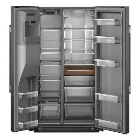 Kitchenaid® 20.8 Cu. Ft. Counter-Depth Side-by-Side Refrigerator with Exterior Ice and Water Dispenser in Junipe KRSC536RJP