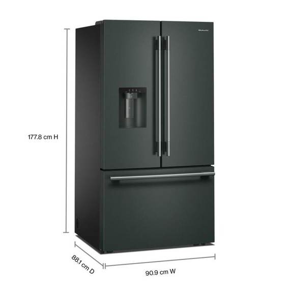 Kitchenaid® 30 cu. ft. French Door Refrigerator with Exterior Water and Ice KRFF436SJP