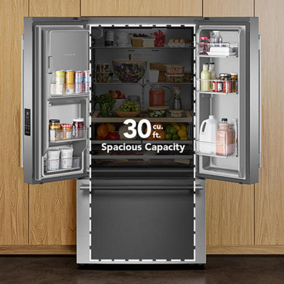 Kitchenaid® 30 cu. ft. French Door Refrigerator with Exterior Water and Ice KRFF436SJP