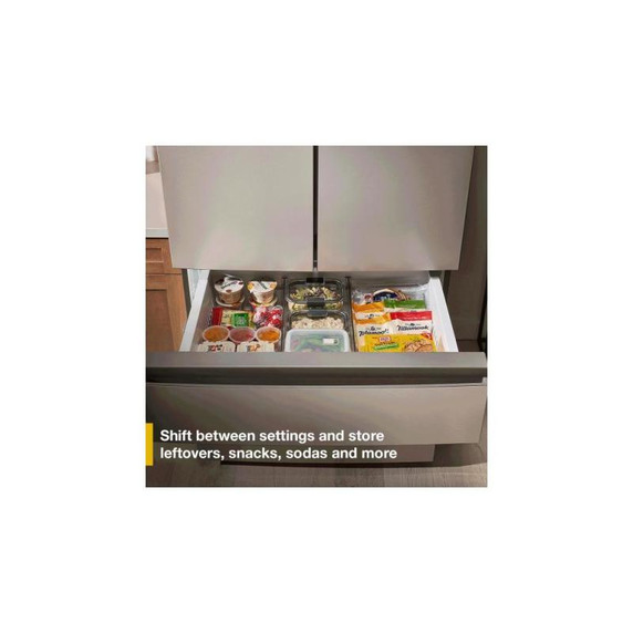 Whirlpool® 30 Cu. Ft. Family-Sized Capacity French door refrigerator with Flexible Tempearture Drawer WRMF3336SV