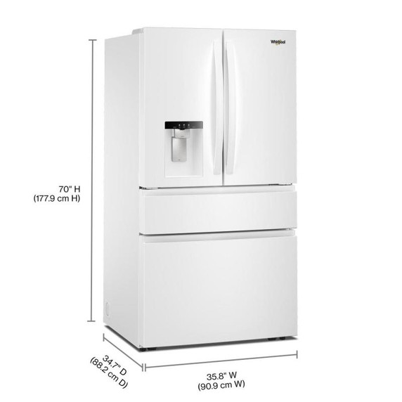 Whirlpool® 29 Cu. Ft. Family-Sized Capacity French door refrigerator with Flexible Temperature Drawer WRMF3636SW