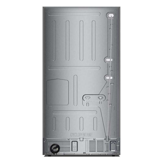 Kitchenaid® 29 cu. ft. French Door Refrigerator with Exterior Water and Ice and FreshChill™ Full-Width Refrigerated Drawer KRMF436SPS