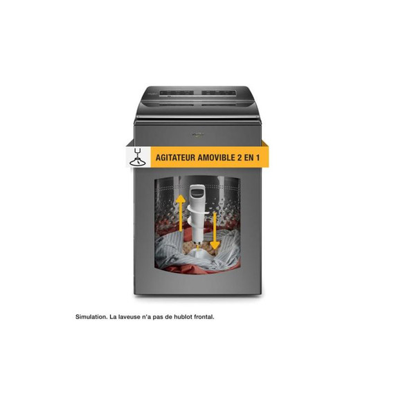 Whirlpool® 6.0 - 6.1 cu. ft. I.E.C. Top Load Washer with 2 in 1 Removable Agitator WTW8127LC