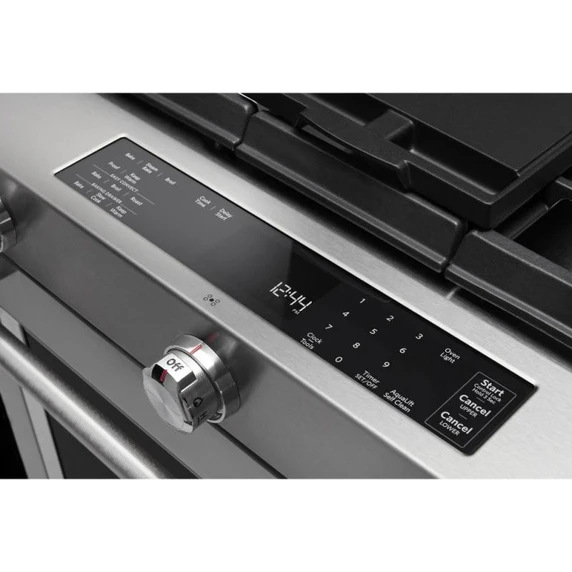 KitchenAid® 30-Inch 5-Burner Dual Fuel Convection  Front Control Range with Baking Drawer YKSDB900ESS