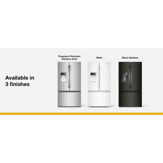 Whirlpool® 36-inch Wide True Counter Depth 3-Door French Door Refrigerator - 23.4 cu. ft. WRFC5036RW