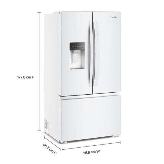 Whirlpool® 36-inch Wide True Counter Depth 3-Door French Door Refrigerator - 23.4 cu. ft. WRFC5036RW