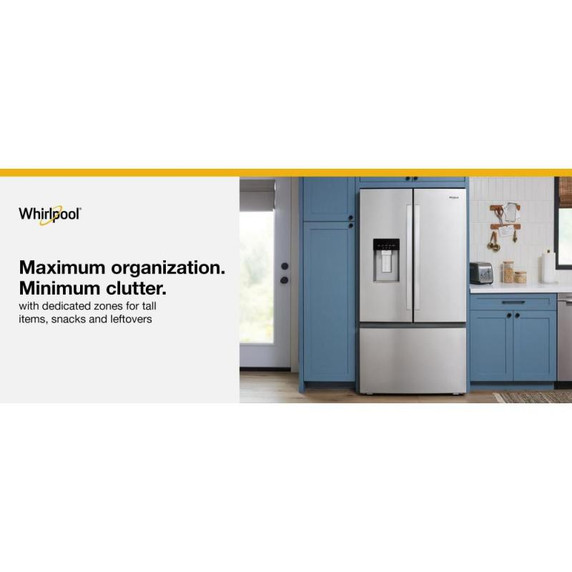 Whirlpool® 36-inch Wide True Counter Depth 3-Door French Door Refrigerator - 23.4 cu. ft. WRFC5036RZ