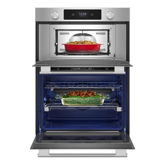 Kitchenaid® 27-inch Smart Electric Combo Wall Oven with Assisted Cooking Modes - PrintShield™ Finish KOEC727SPS