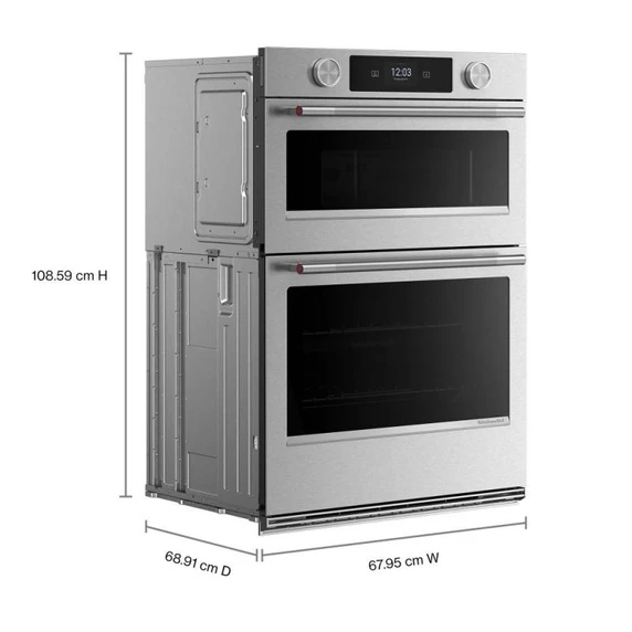 Kitchenaid® 27-inch Smart Electric Combo Wall Oven with Assisted Cooking Modes - PrintShield™ Finish KOEC727SPS