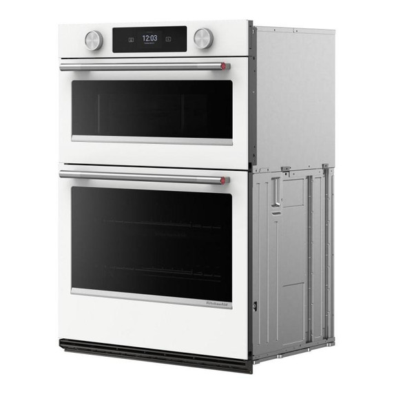 Kitchenaid® 30-inch Smart Electric Combo Wall Oven with Assisted Cooking Modes - White KOEC730SWH
