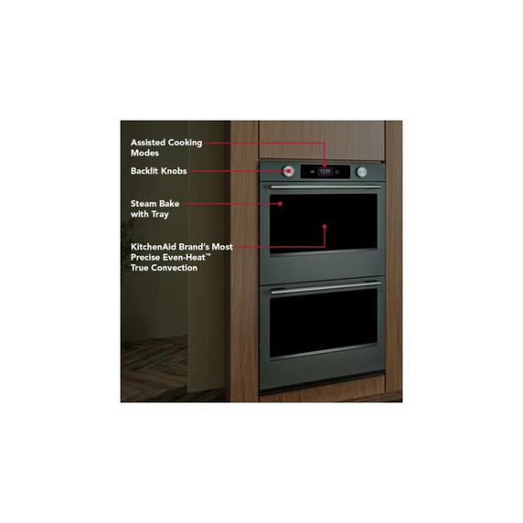 Kitchenaid® 30-inch Smart Electric Double Wall Oven with Assisted Cooking Modes - Juniper KOED730SJP