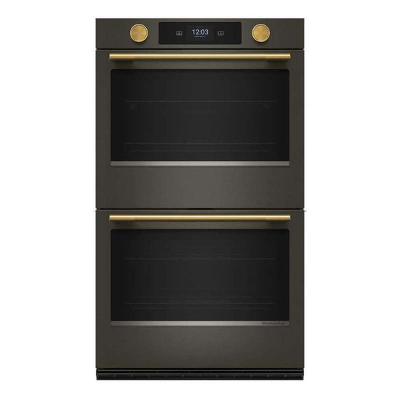Kitchenaid® 30-inch Smart Electric Double Wall Oven with Assisted Cooking Modes - Black Ore KOED730SBE