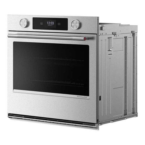 Kitchenaid® 27-inch Smart Electric Single Wall Oven with Assisted Cooking Modes - PrintShield™ Finish KOES727SPS