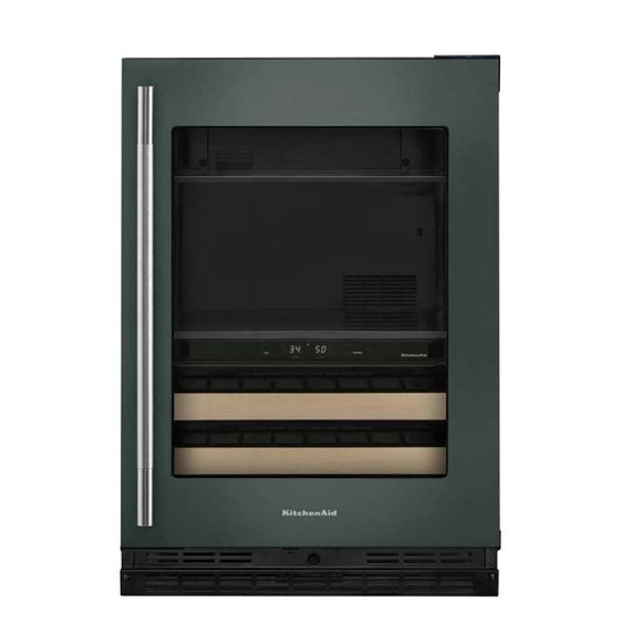 Kitchenaid® 24" Beverage Center with Glass Door and Wood-Front Racks KUBR524SJP