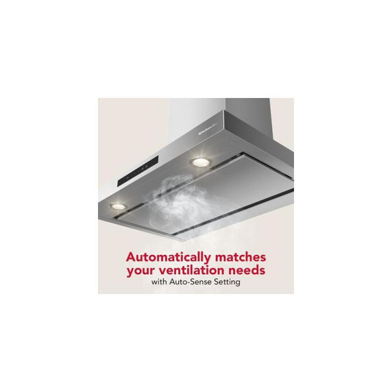 KitchenAid® 30-inch Wall-Mount, 4-Speed Canopy Hood KVWC730SSS