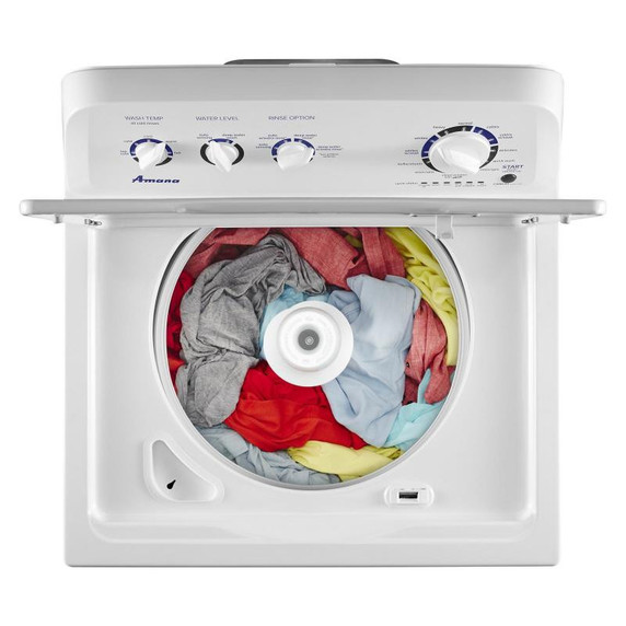 Open box  Amana® 4.4 cu. ft. Top-Load Washer with High Efficiency Agitator NTW4519JW