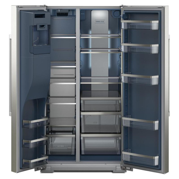 openbox Maytag® 36-inch Wide Full-Depth Side-by-Side Refrigerator with Arctic Blue Interior - 28.3 Cu. Ft. MRSF6636RZ 3 years warranty openbox Maytag® 36-inch Wide Full-Depth Side-by-Side Refrigerator with Arctic Blue Interior - 28.3 Cu. Ft. MRSF6636RZ 3 years warranty