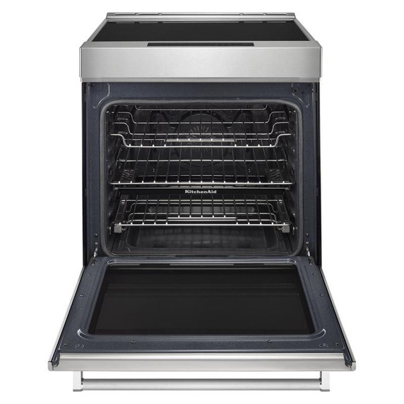 Open box of Kitchenaid® 30-Inch 4-Element Induction Slide-In Convection Range with Air Fry KSIS730PSS (2 years warranty)